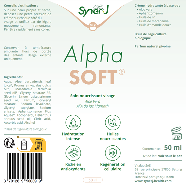 AlphaSOFT - Soin nourrissant visage